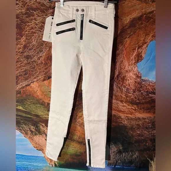 Rag & Bone High Rise Biker Jeans - Picture 4 of 13